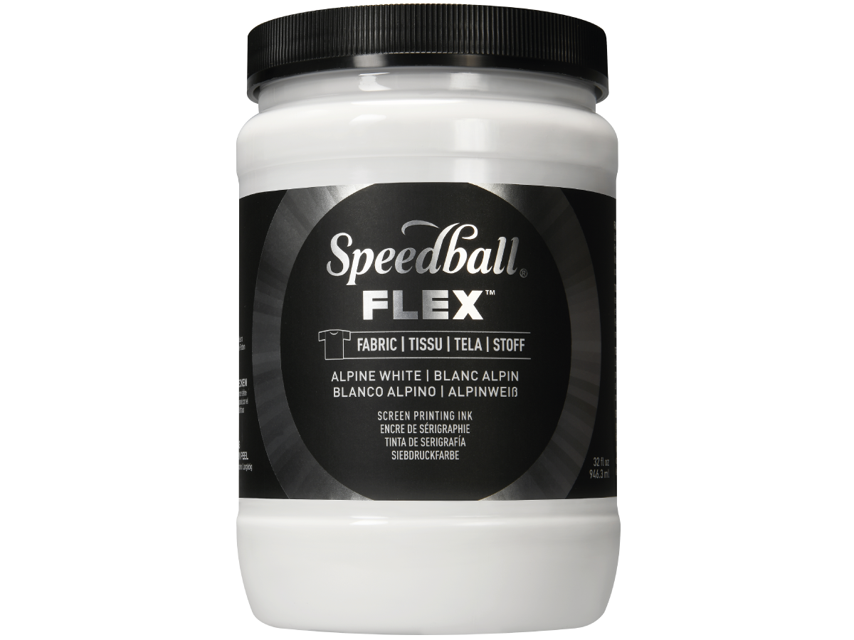 SPEEDBALL FLEX SCREEN PRINTING FABRIC INK 946ML ALPINE WHITE 1
