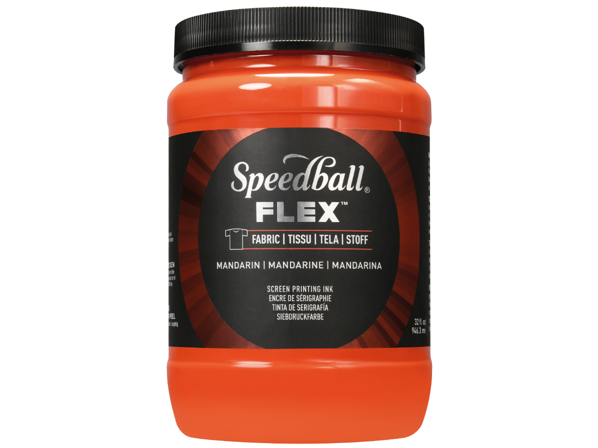 SPEEDBALL FLEX SCREEN PRINTING FABRIC INK 946ML MANDARIN 1