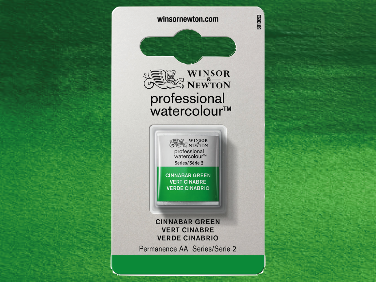 WINSOR & NEWTON AQUARELLFARBE 1/2NÄPF S2 CINNABAR GREEN 1