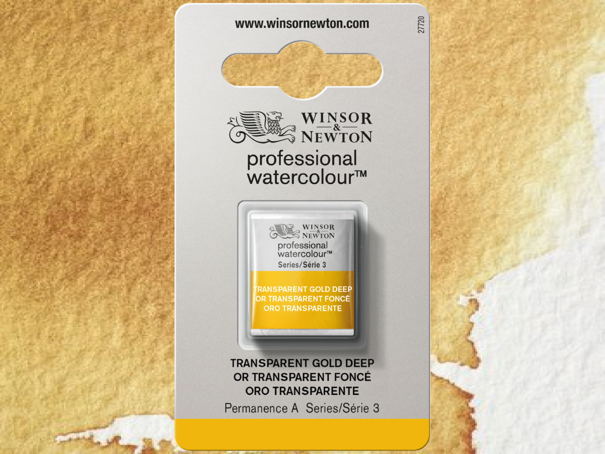 WINSOR & NEWTON AQUARELLFARBE 1/2 NÄPF 547 TRANSPARENT GOLD DEEP 1