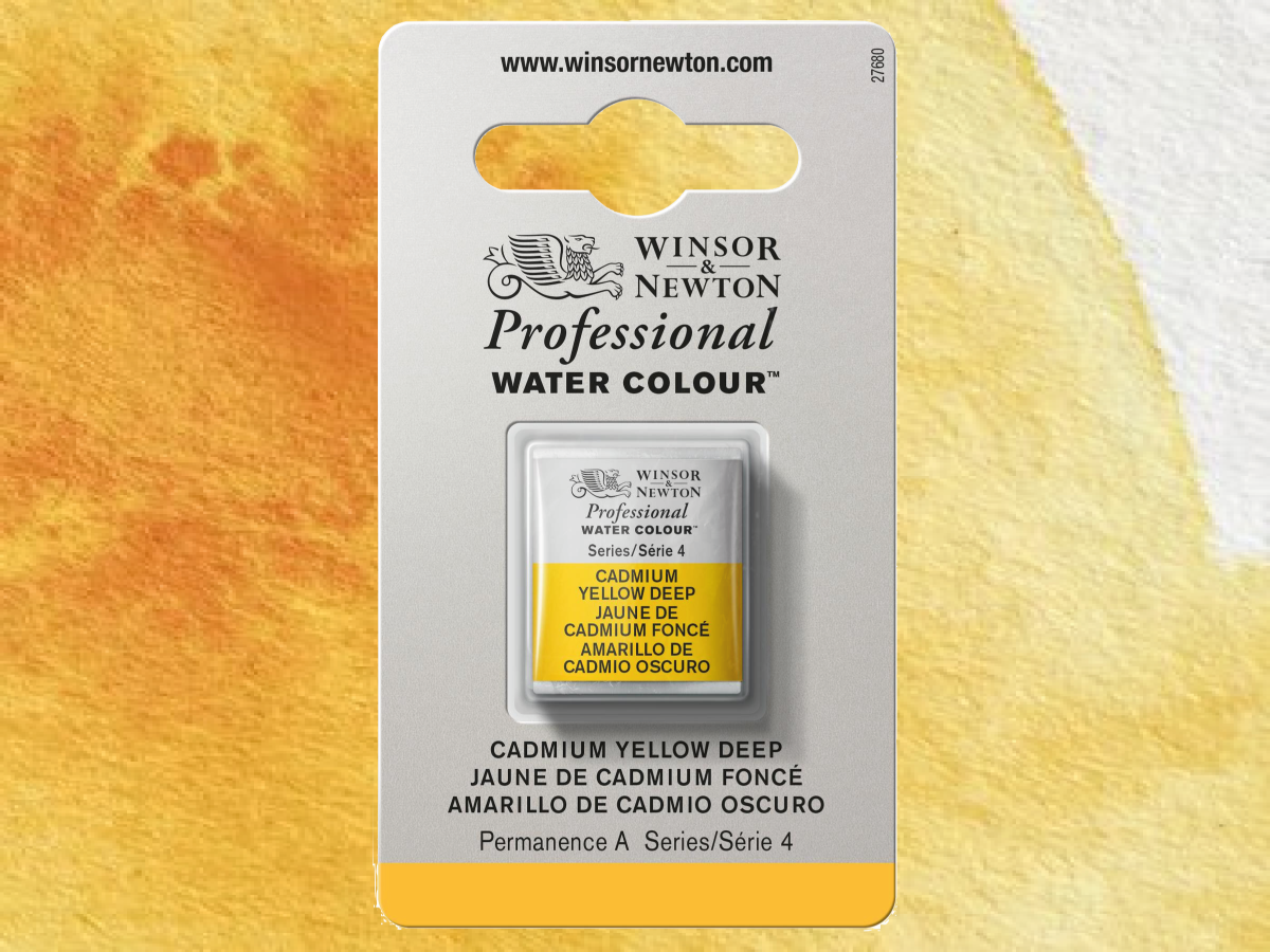 WINSOR & NEWTON AQUARELLFARBE 1/2 NÄPF 111 KADMIUMGELB D. 1