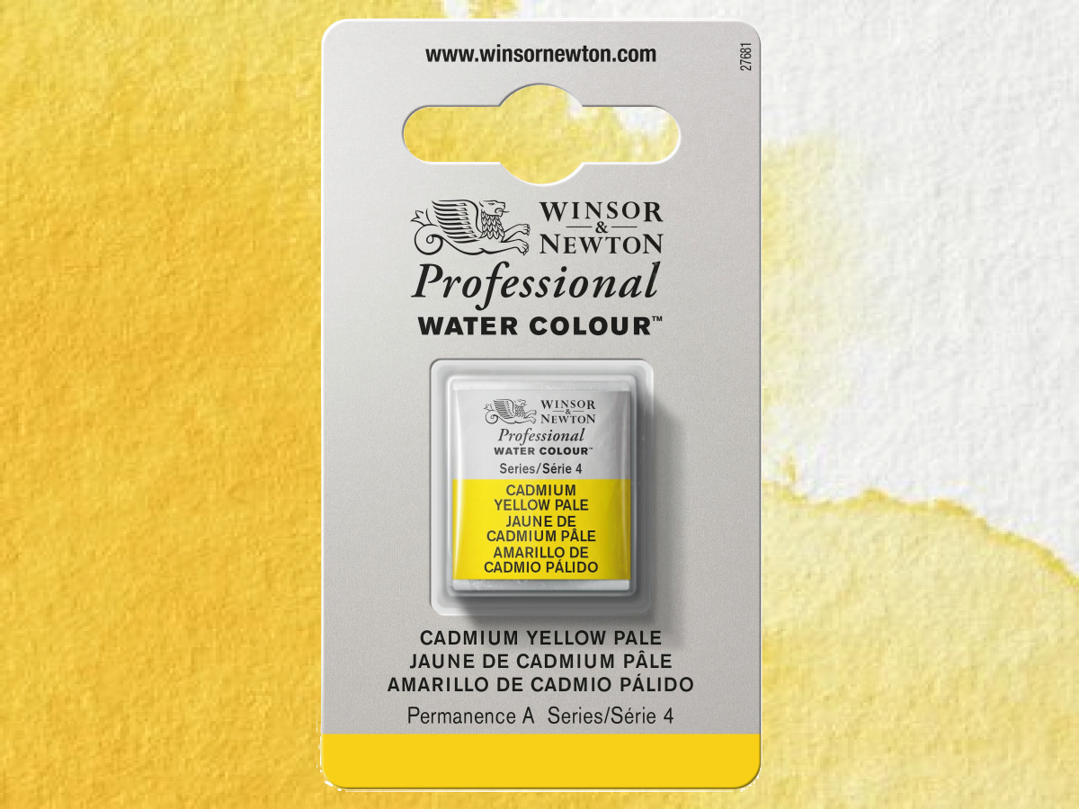WINSOR & NEWTON AQUARELLFARBE 1/2 NÄPF 118 KADMIUMGELB HELL 1