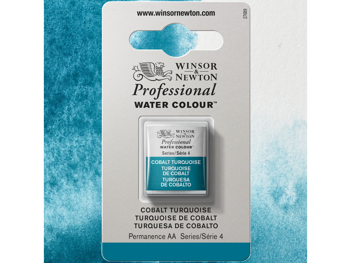 WINSOR & NEWTON AQUARELLFARBE 1/2 NÄPF 190 KOBALTTÜRKIS 1