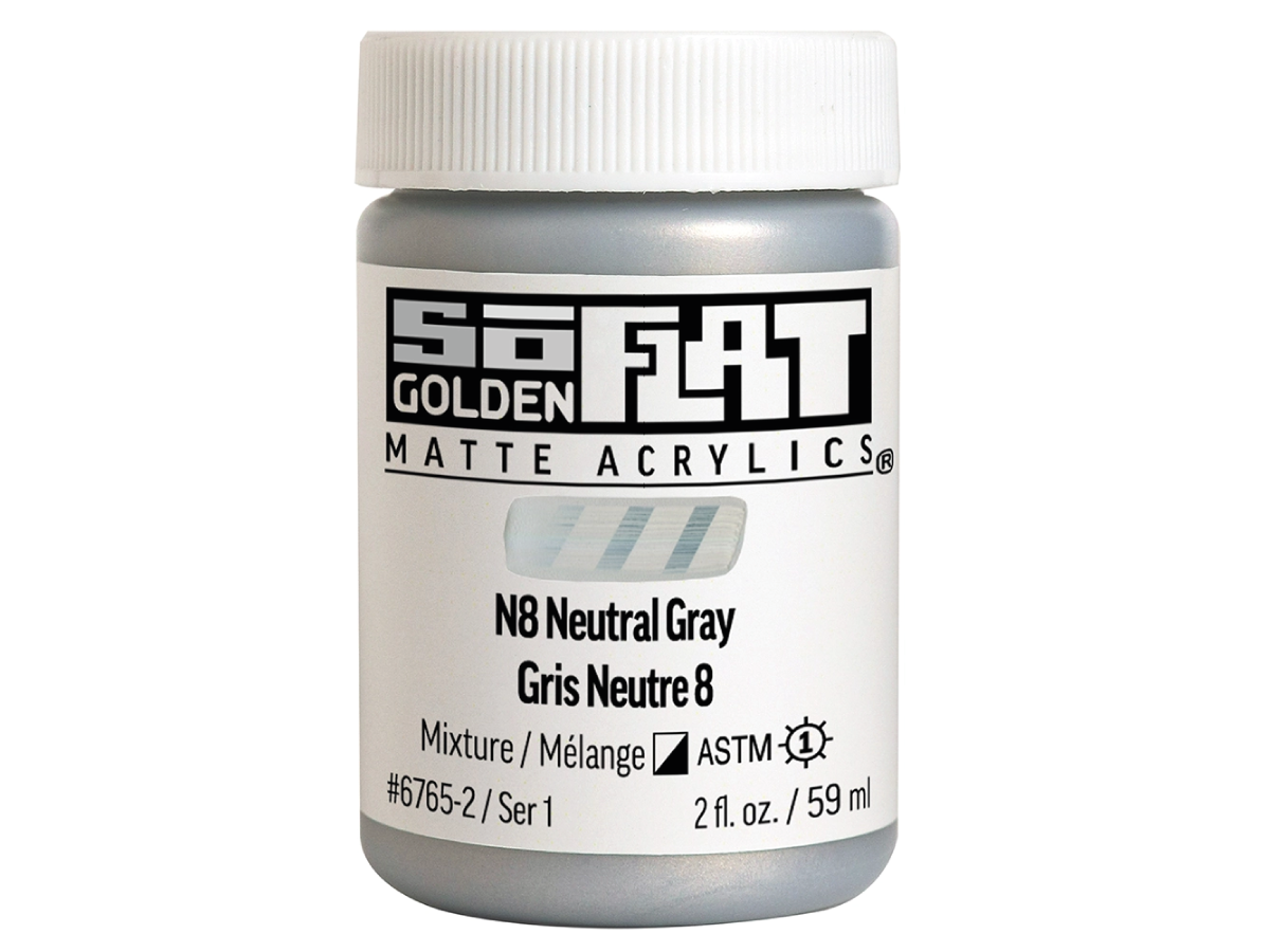 GOLDEN SOFLAT ACRYLIC 59ML 6765 N8 NEUTRAL GRAY 1