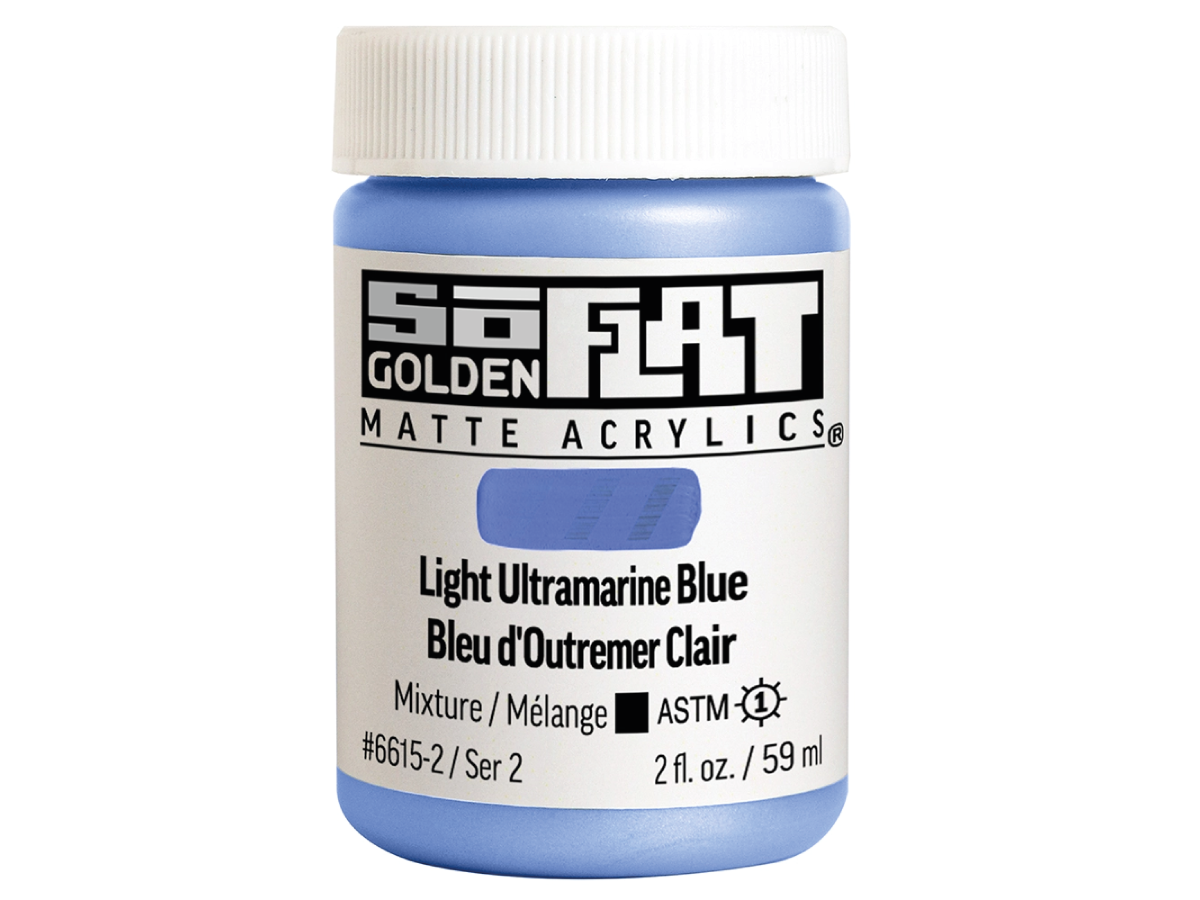 GOLDEN SOFLAT ACRYLIC 59ML 6615 LIGHT ULTRAMARINE BLUE 1