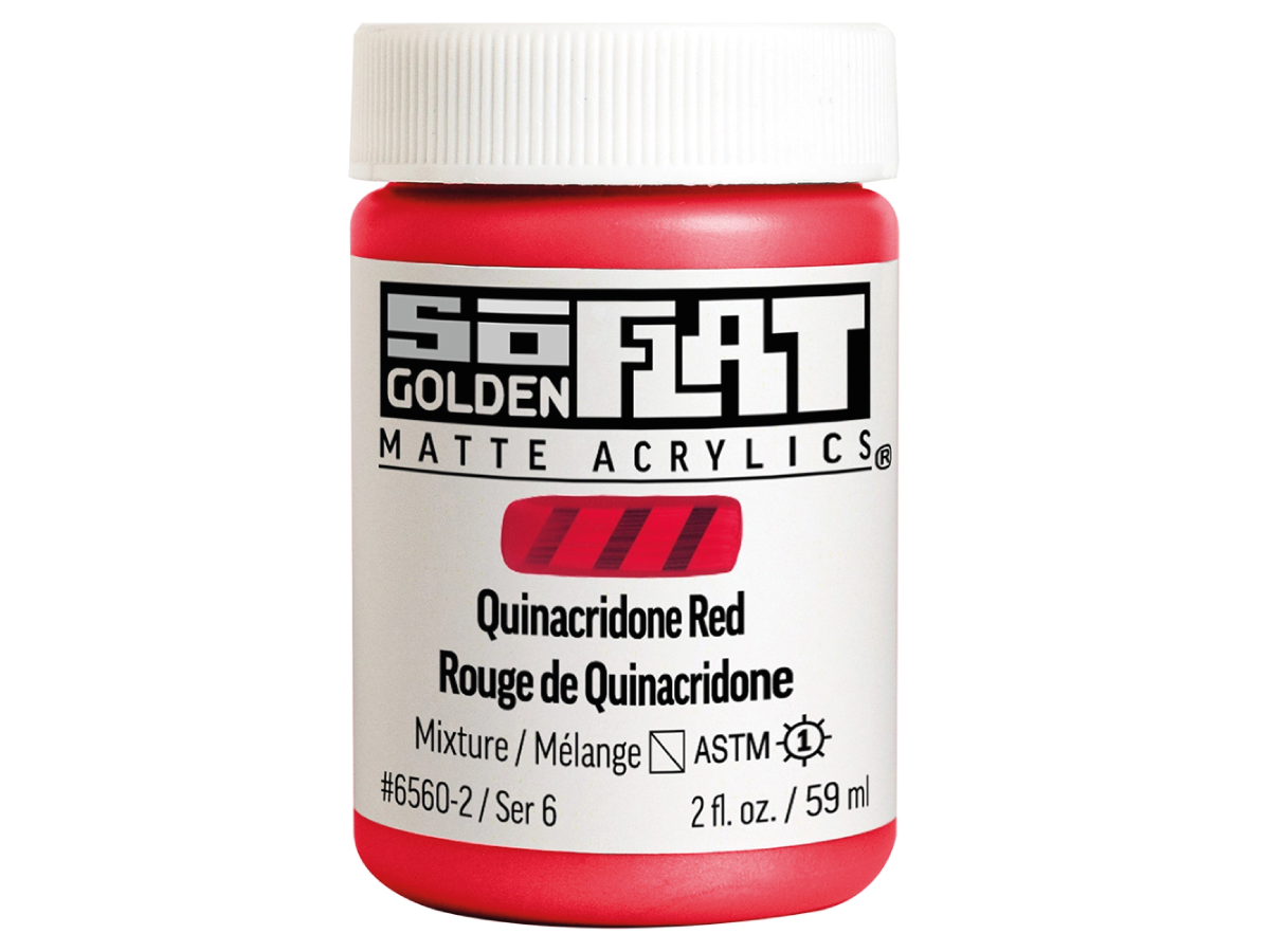 GOLDEN SOFLAT ACRYLIC 59ML 6560 QUINACRIDONE RED 1