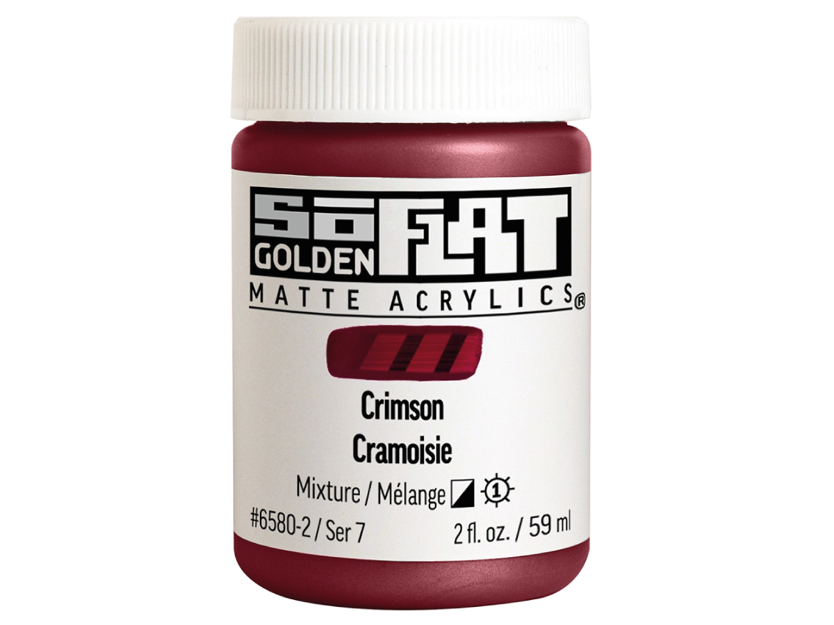 GOLDEN SOFLAT ACRYLIC 59ML 6580 CRIMSON 1