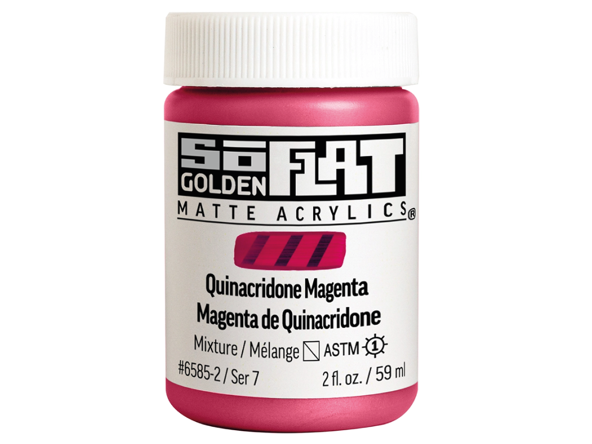 GOLDEN SOFLAT ACRYLIC 59ML 6585 QUINACRIDONE MAGENTA 1