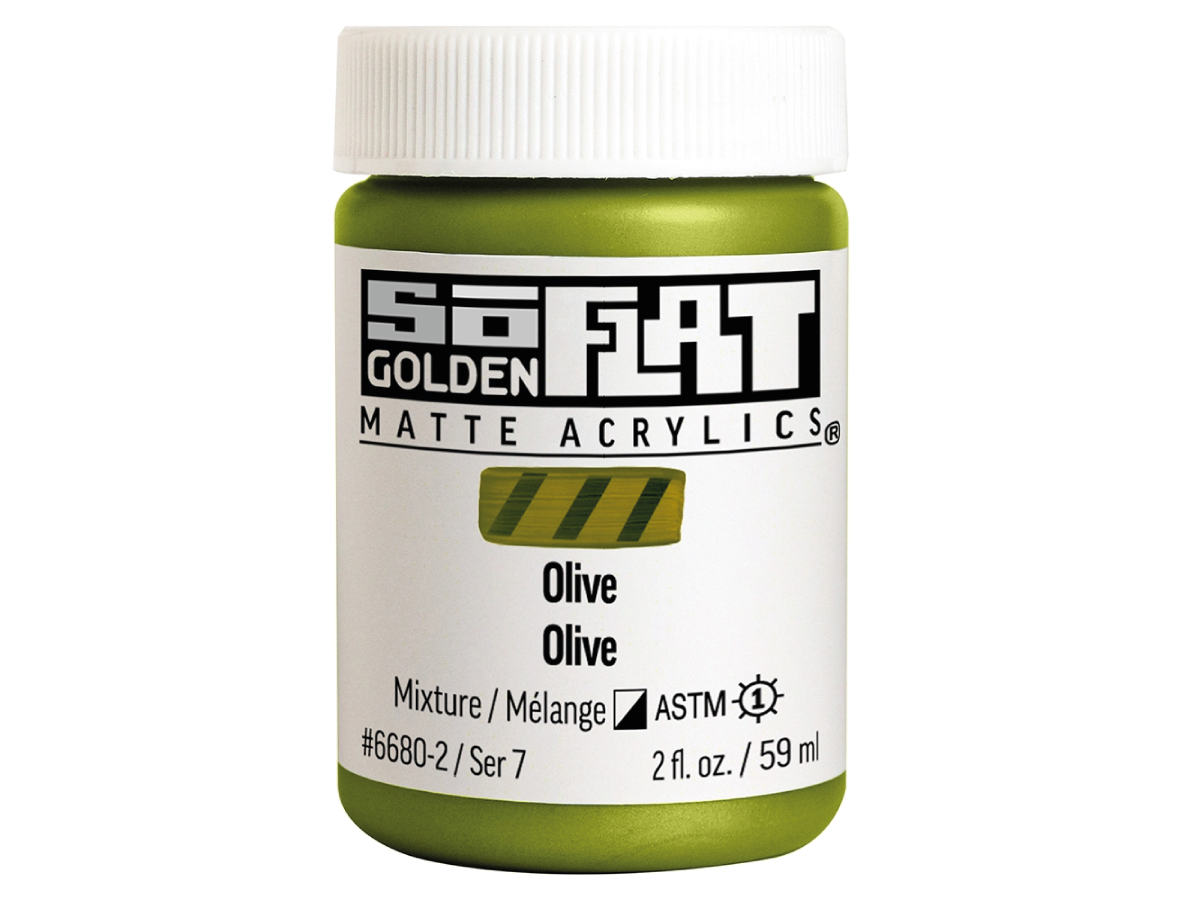 GOLDEN SOFLAT ACRYLIC 59ML 6680 OLIVE 1