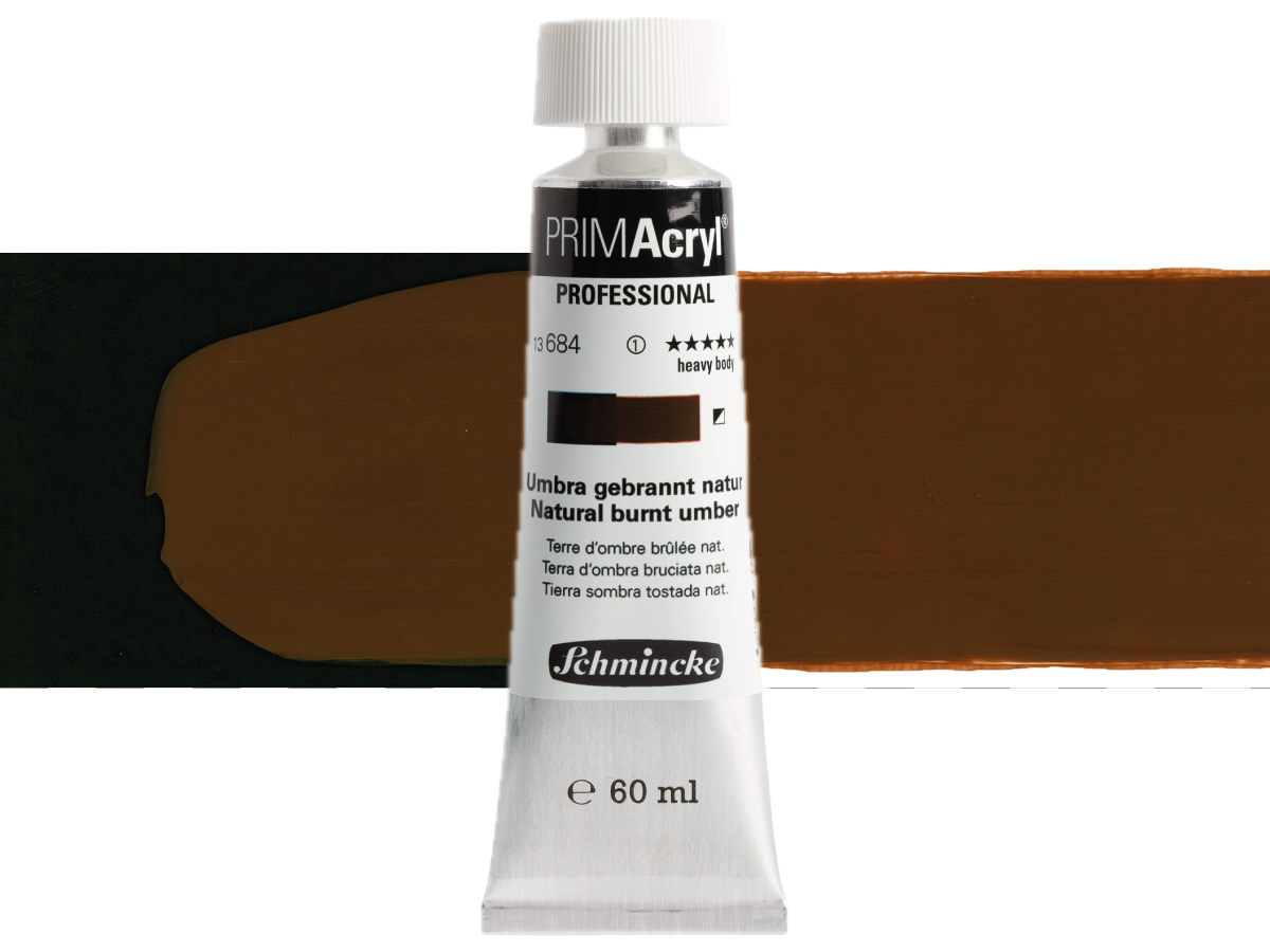 SCHMINCKE PRIMACRYL 60ML S1 684 NATURAL BURNT UMBER 1