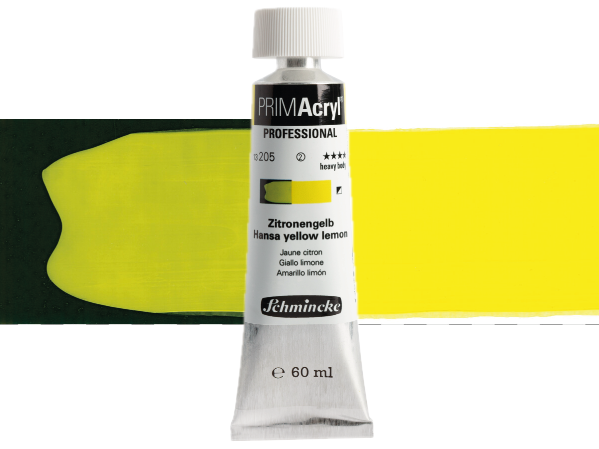 SCHMINCKE PRIMACRYL 60ML S2 205 HANSA YELLOW LEMON 1