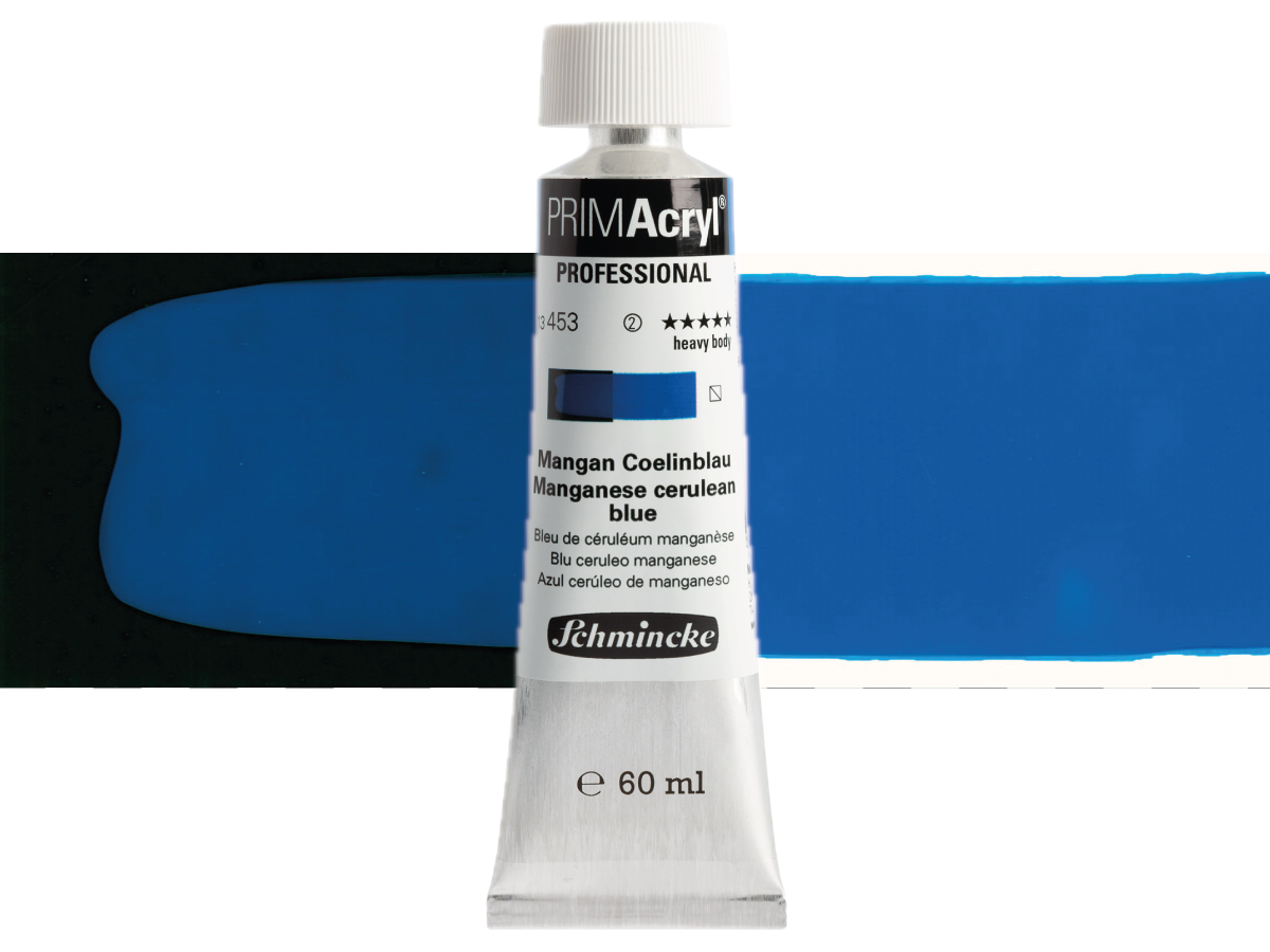 SCHMINCKE PRIMACRYL 60ML S2 453 MANGANESE CERULEAN BLUE 1