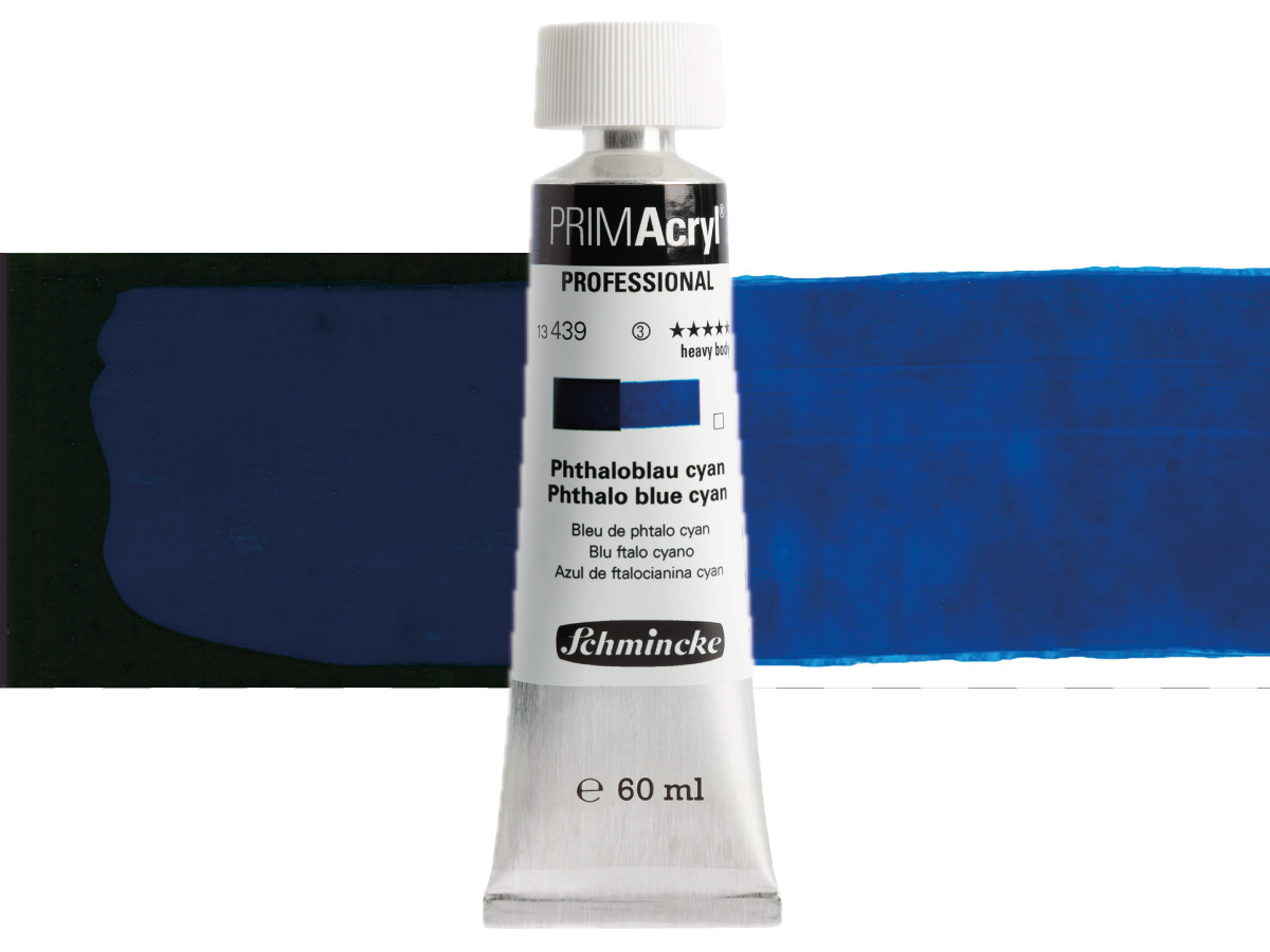 SCHMINCKE PRIMACRYL 60ML S3 439 PHTHALO BLUE CYAN 1