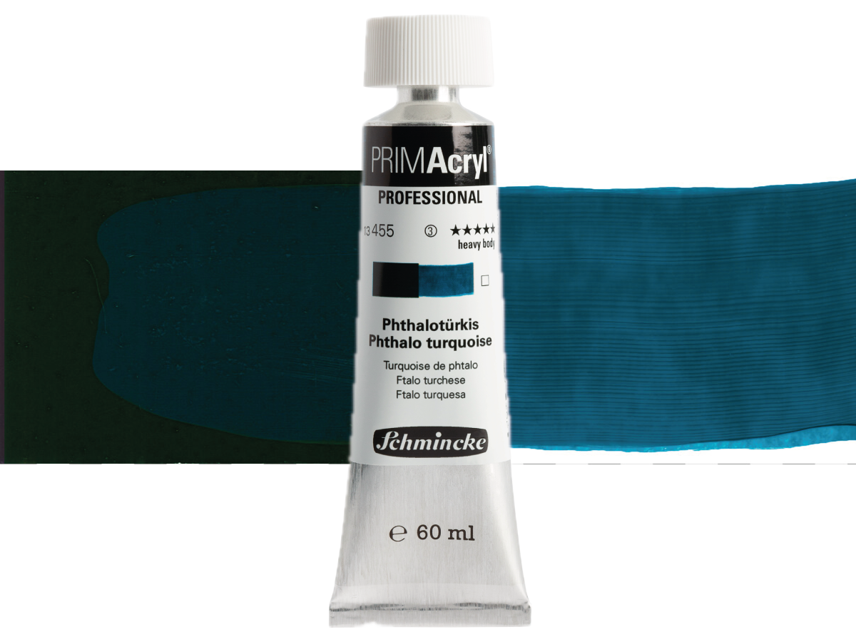 SCHMINCKE PRIMACRYL 60ML S3 455 PHTHALO TURQUOISE 1