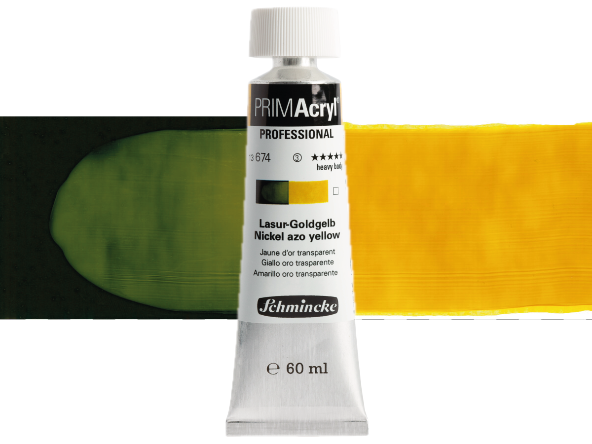SCHMINCKE PRIMACRYL 60ML S3 674 NICKEL AZO YELLOW 1