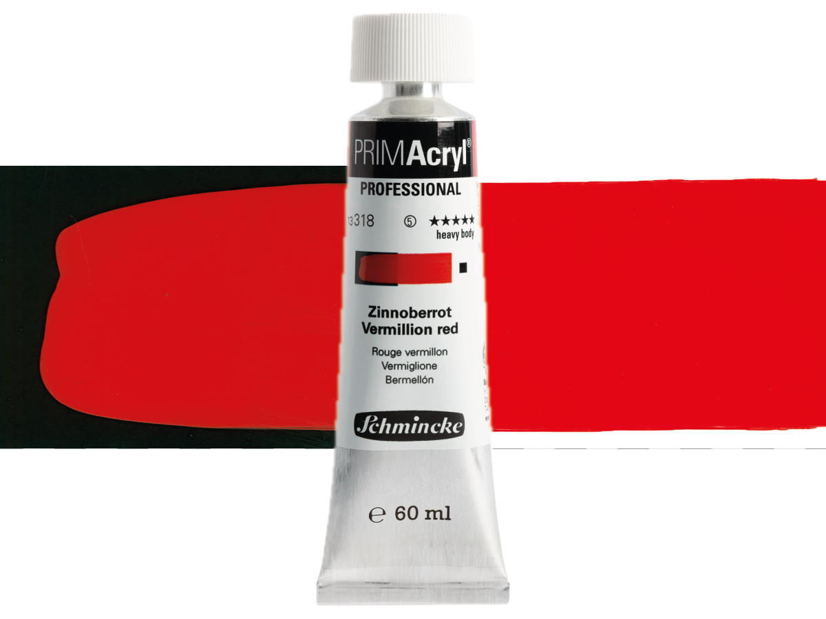 SCHMINCKE PRIMACRYL 60ML S5 318 VERMILLION RED 1