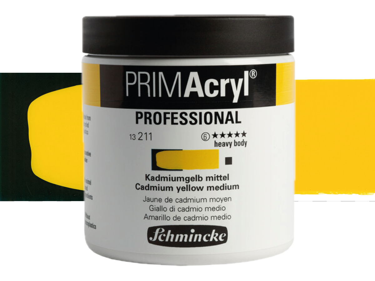 SCHMINCKE PRIMACRYL 237ML S6 211 CADMIUM YELLOW MEDIUM 1