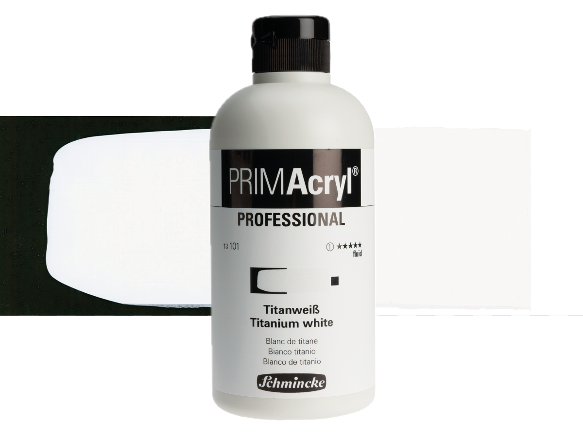 SCHMINCKE PRIMACRYL FLUID 500ML S1 101 TITANIUM WHITE 1