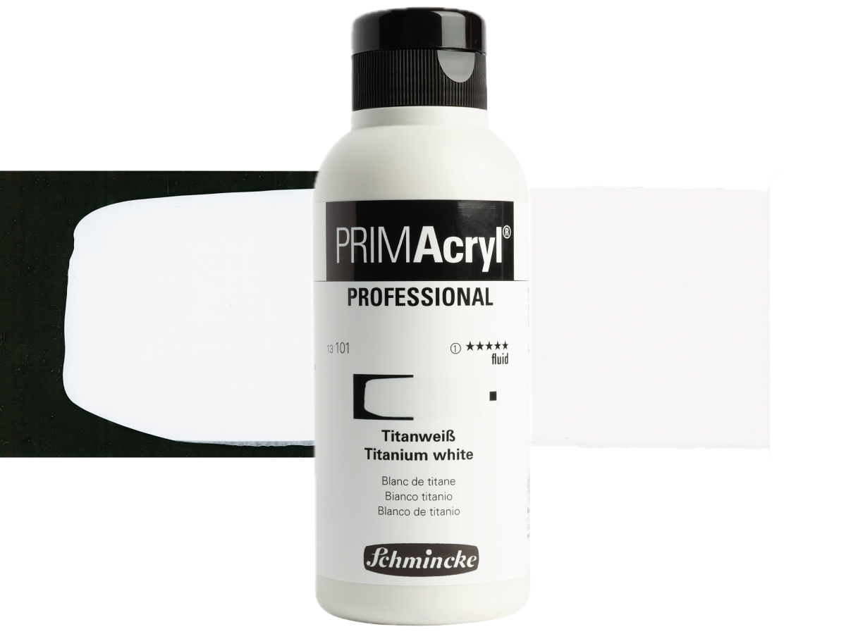 SCHMINCKE PRIMACRYL FLUID 250ML S1 101 TITANIUM WHITE 1