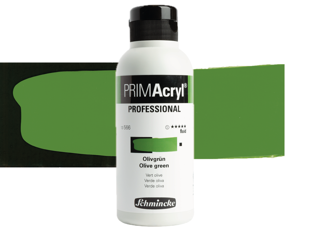 SCHMINCKE PRIMACRYL FLUID 250ML S1 566 OLIVE GREEN 1