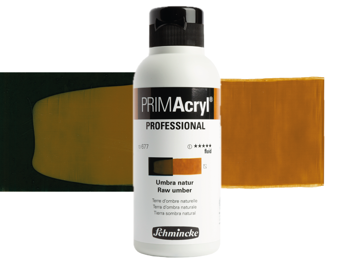 SCHMINCKE PRIMACRYL FLUID 250ML S1 677 RAW UMBER 1