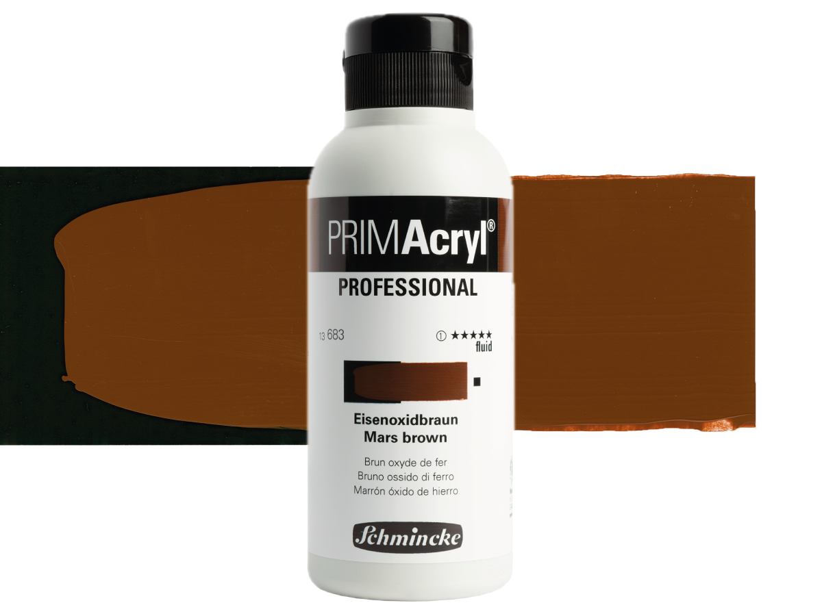 SCHMINCKE PRIMACRYL FLUID 250ML S1 683 MARS BROWN 1