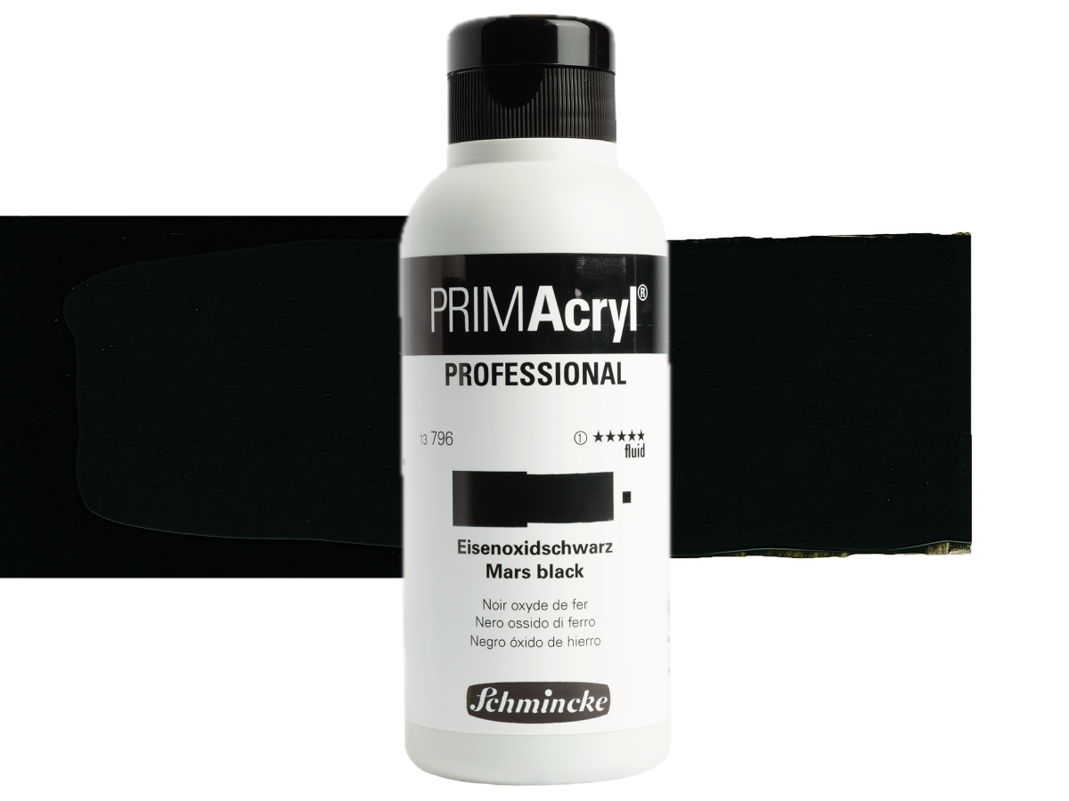 SCHMINCKE PRIMACRYL FLUID 250ML S1 796 MARS BLACK 1