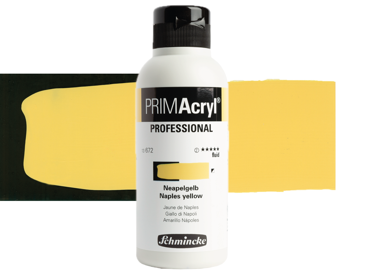 SCHMINCKE PRIMACRYL FLUID 250ML S2 672 NAPLES YELLOW 1