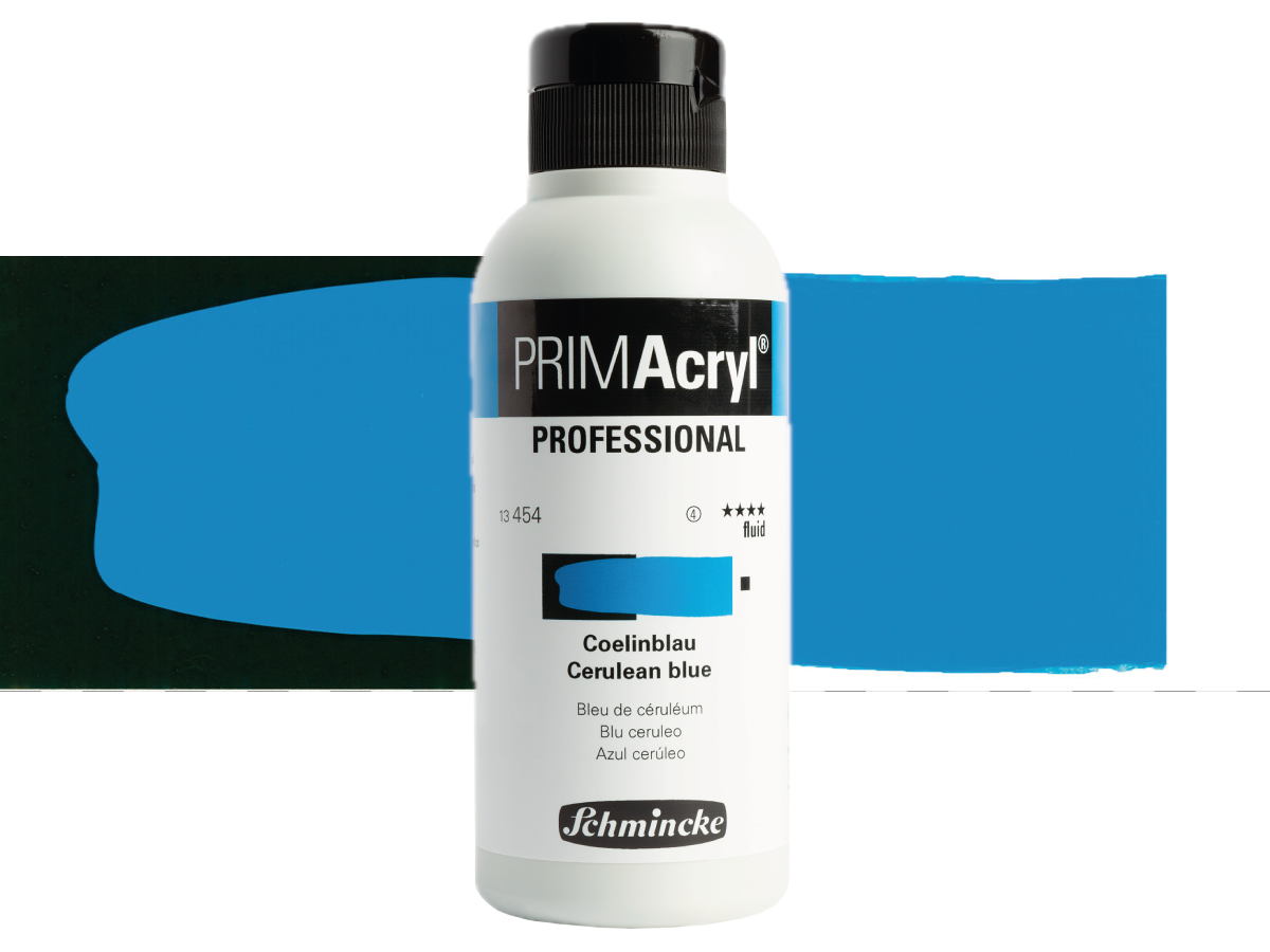 SCHMINCKE PRIMACRYL FLUID 250ML S4 454 CERULEAN BLUE 1