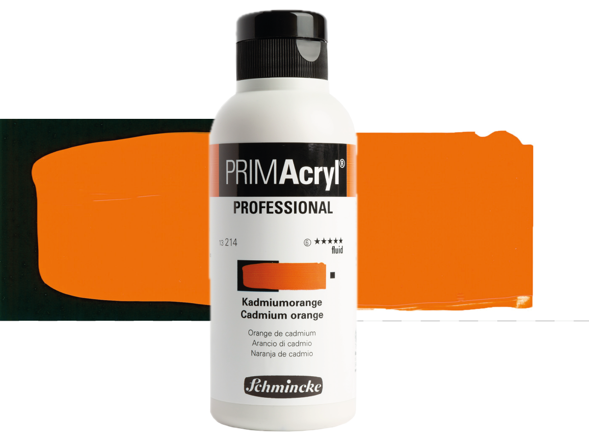 SCHMINCKE PRIMACRYL FLUID 250ML S6 214 CADMIUM ORANGE 1