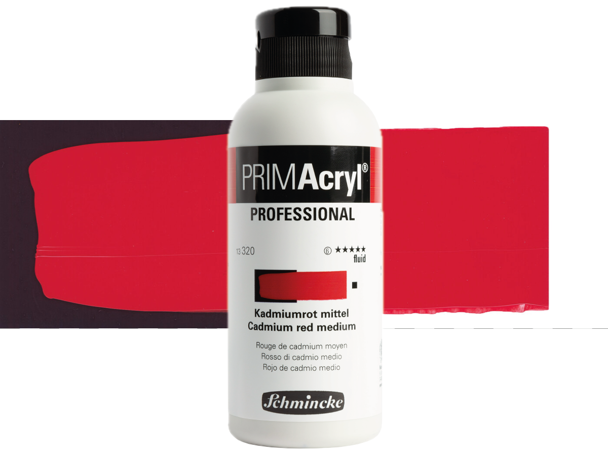 SCHMINCKE PRIMACRYL FLUID 250ML S6 320 CADMIUM RED MEDIUM 1