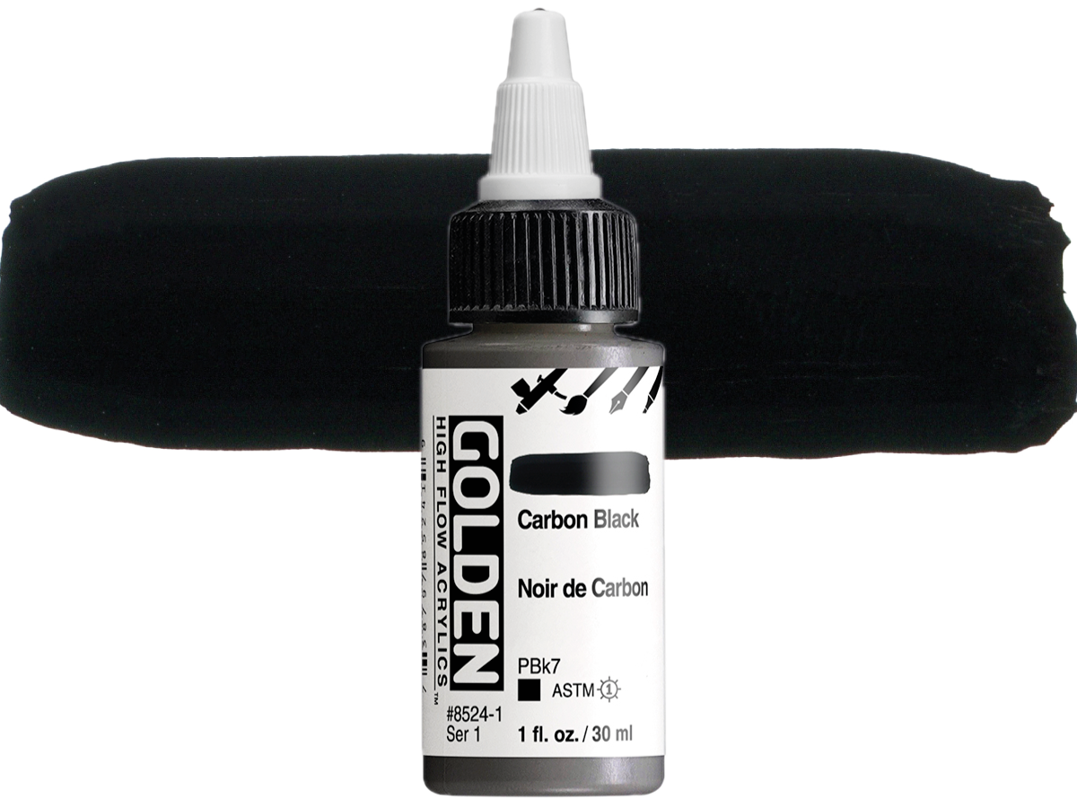 GOLDEN HIGH FLOW ACRYL 30ML S1 CARBON BLACK 1