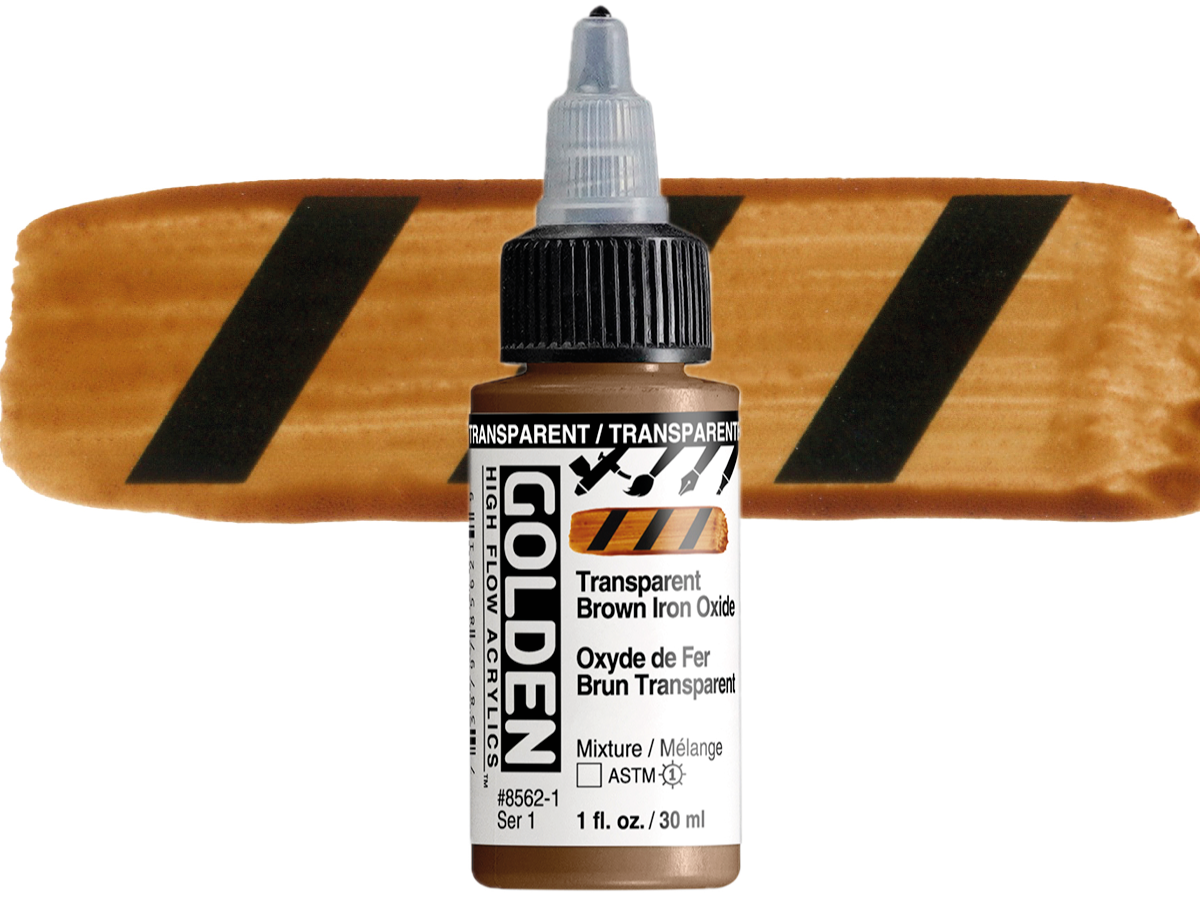 GOLDEN HIGH FLOW ACRYL 30ML S1 TRANSPARENT BROWN IRON OXIDE 1