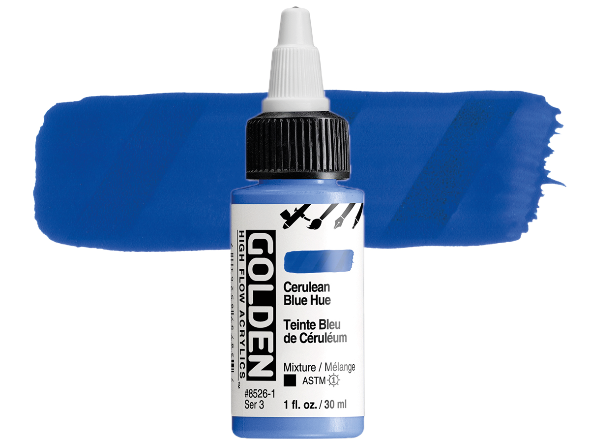 GOLDEN HIGH FLOW ACRYL 30ML S3 CERULEAN BLUE HUE 1
