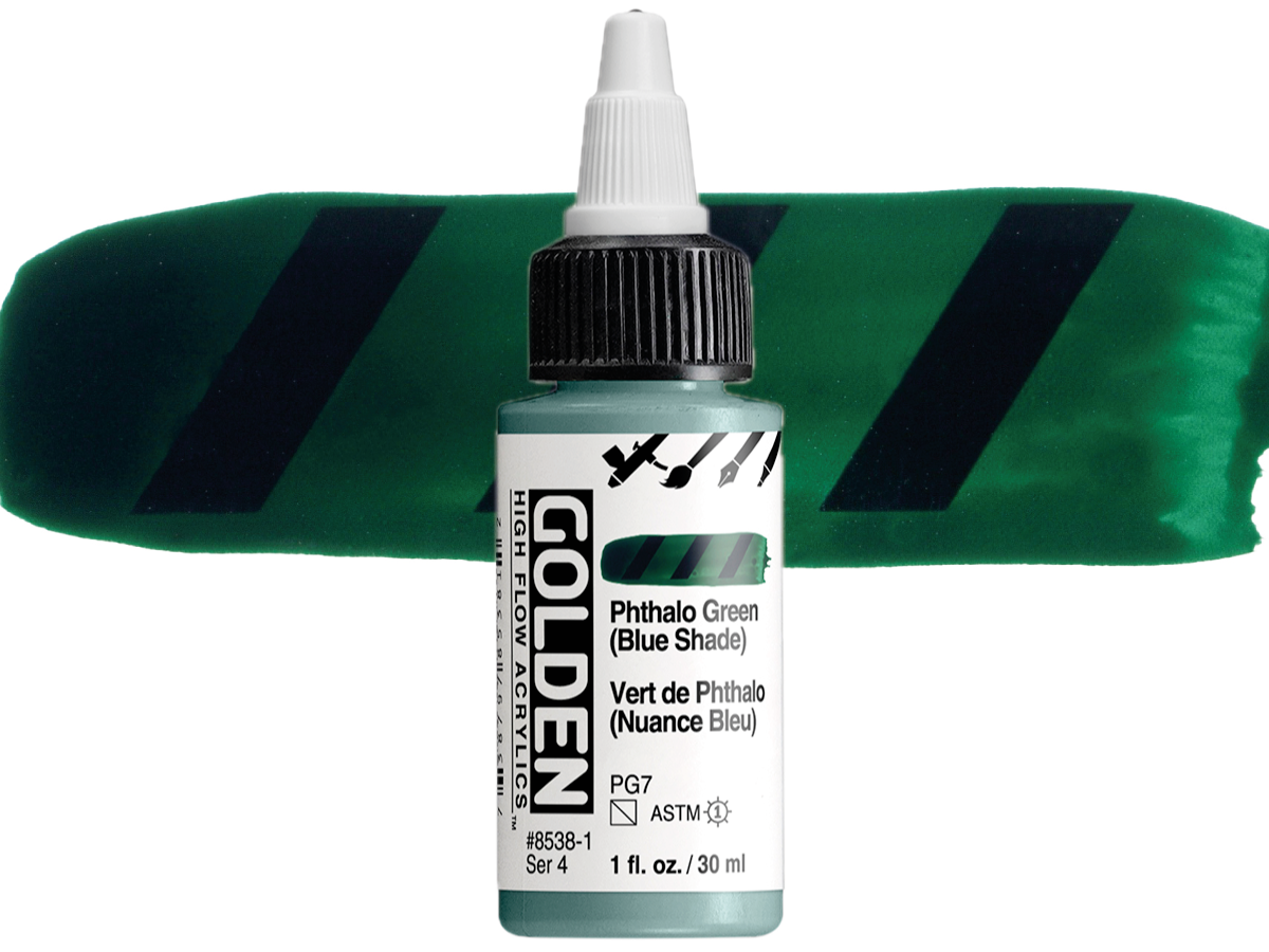 GOLDEN HIGH FLOW ACRYL 30ML S4 PHTHALO GREEN (BLUE SHADE) 1