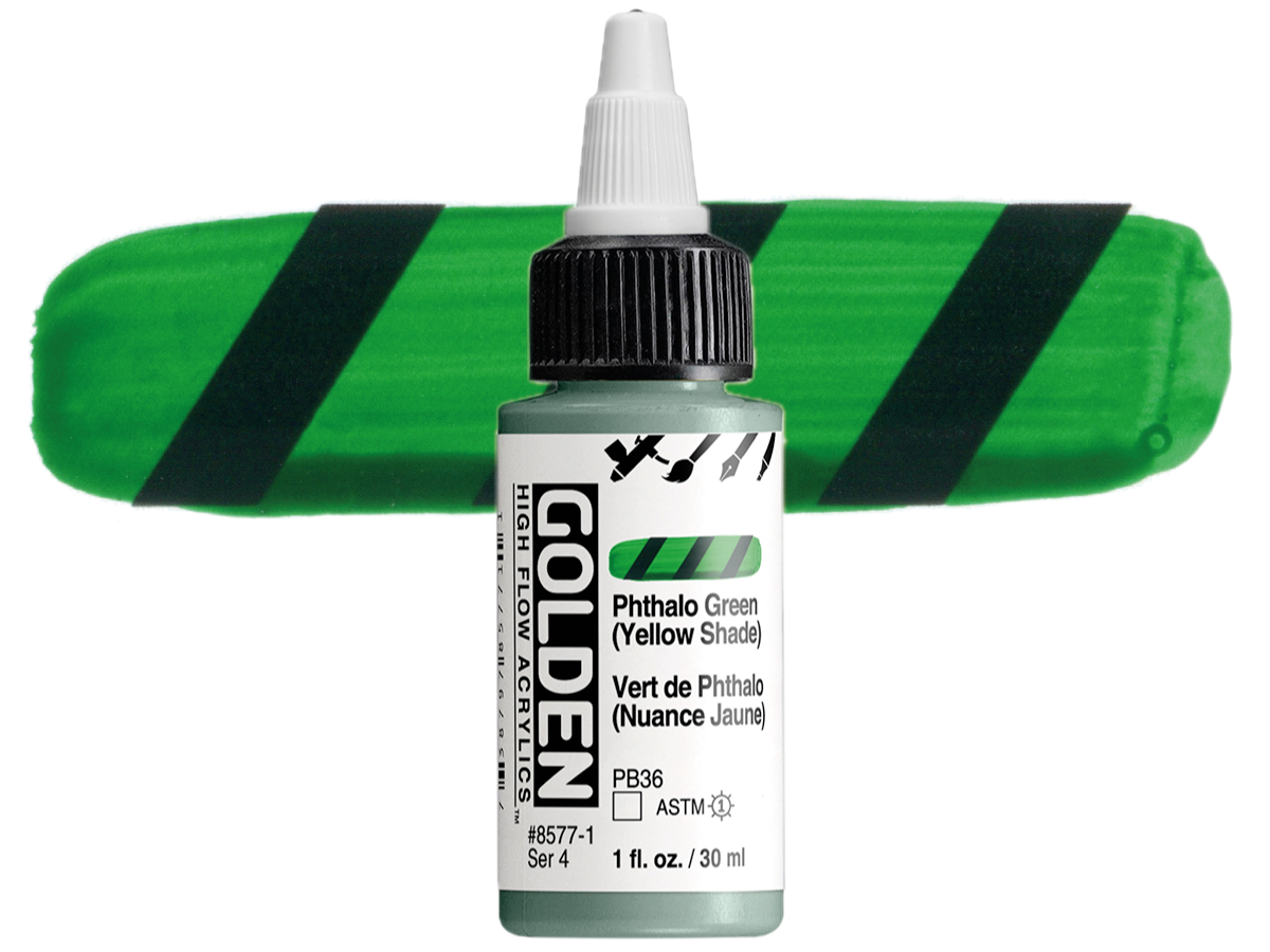 GOLDEN HIGH FLOW 30ML S4 PHTHALO GREEN (YELLOW SHADE) 1