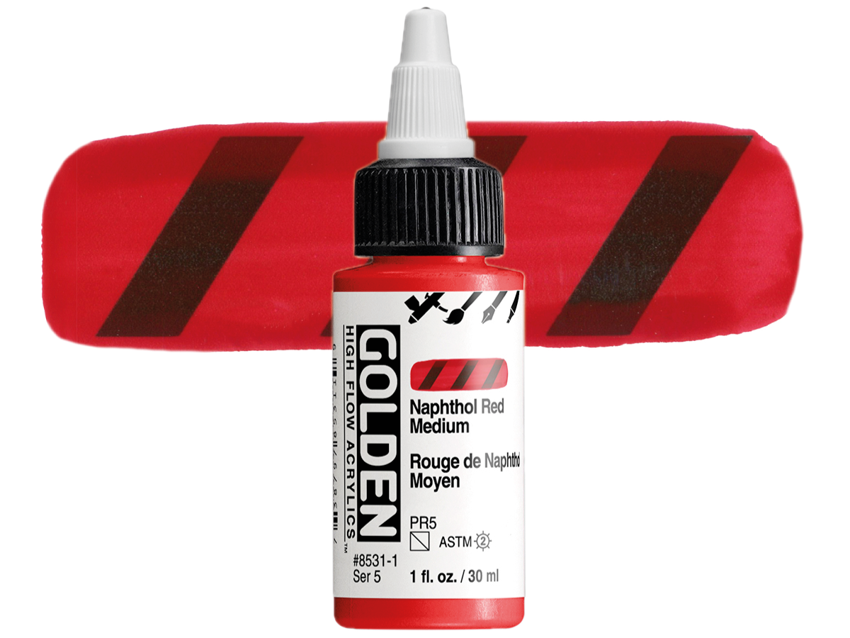 GOLDEN HIGH FLOW ACRYL 30ML S5 NAPHTHOL RED MEDIUM 1