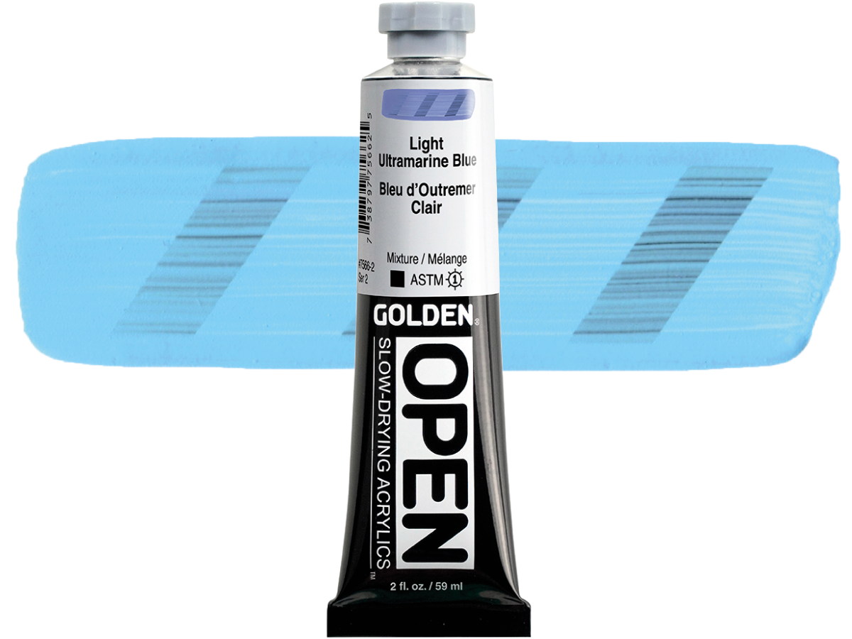 GOLDEN OPEN ACRYLIC 59ML 7577 S1 LIGHT PHTHALO BLUE 1