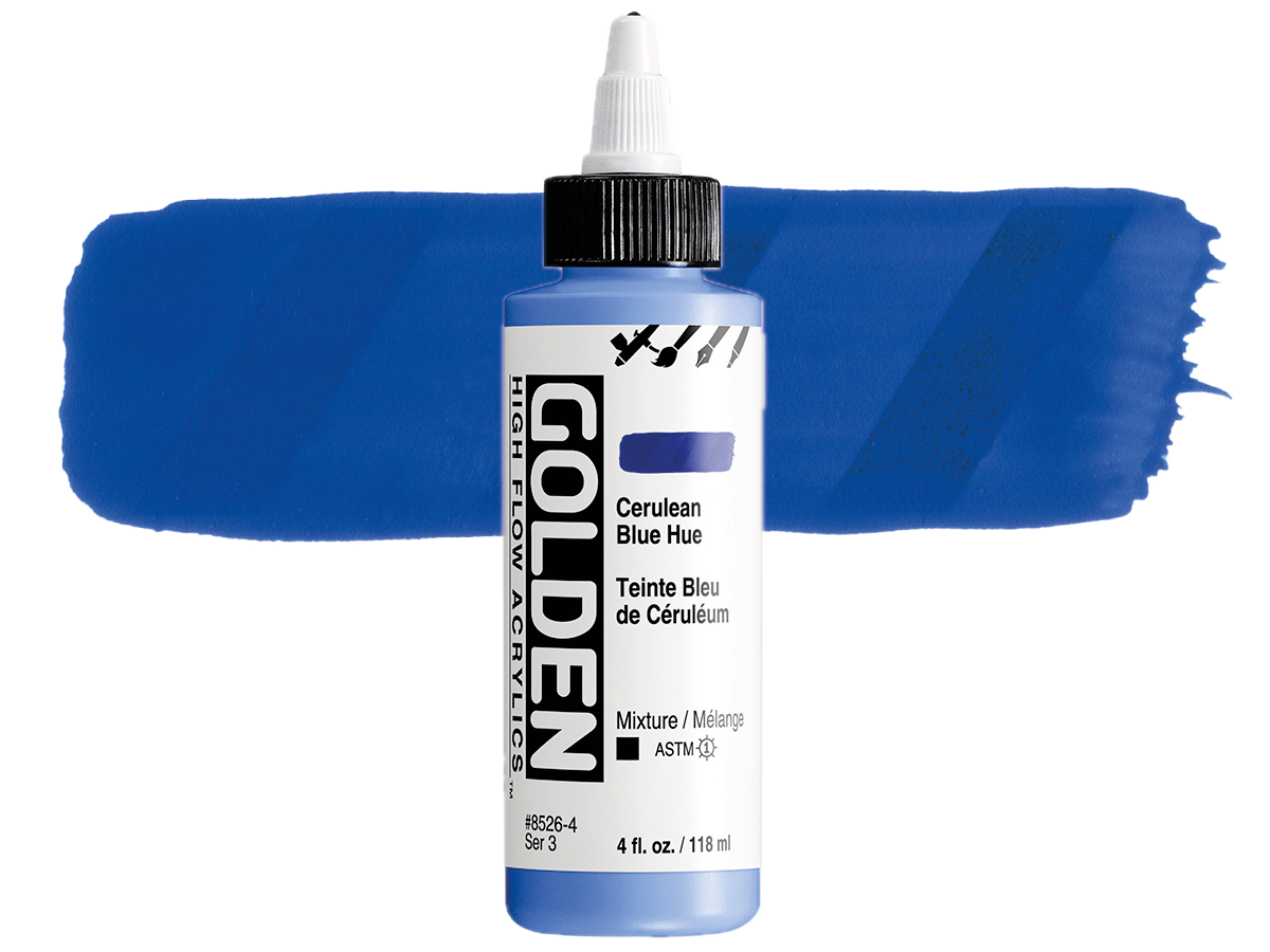 GOLDEN HIGH FLOW ACRYL 119ML S3 CERULEAN BLUE HUE 1