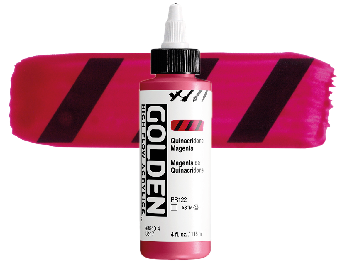 GOLDEN HIGH FLOW ACRYL 119ML S7 QUINACRIDONE MAGENTA 1