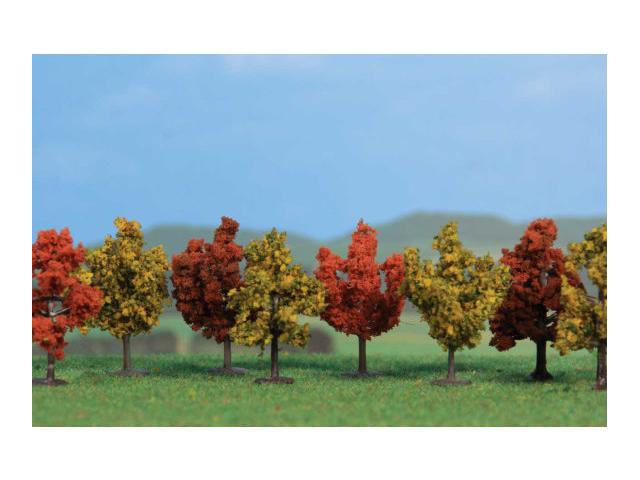 LAUBBÄUME HERBSTLICH 4CM 6 STÜCK 1