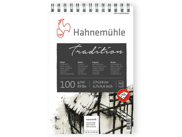 HAHNEMÜHLE TRADITION SKIZZENBLOCK 100G/M² 17X24CM 50BLATT 1