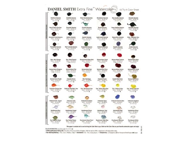 DANIEL SMITH WATERCOLOUR DOT CARD 66X 1