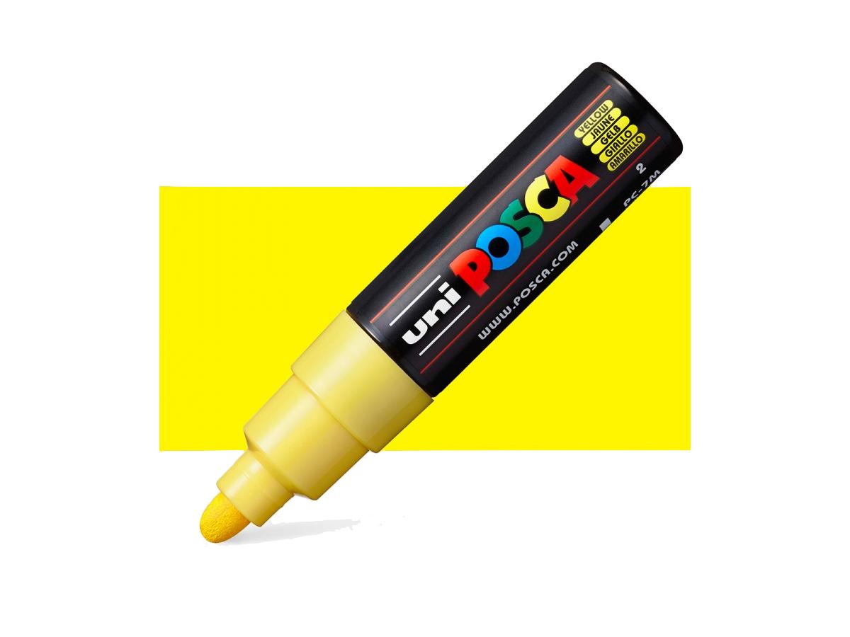 UNI POSCA MARKER LARGE PC7M GEEL 1