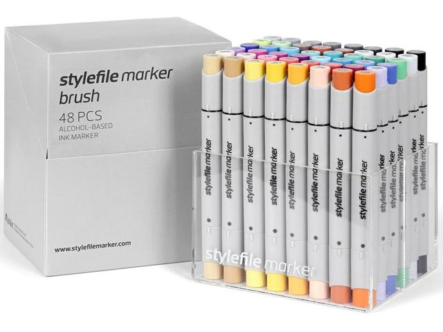 STYLEFILE BRUSH MARKERSET BR48MA 48-DELIG MAIN A OP=OP 1