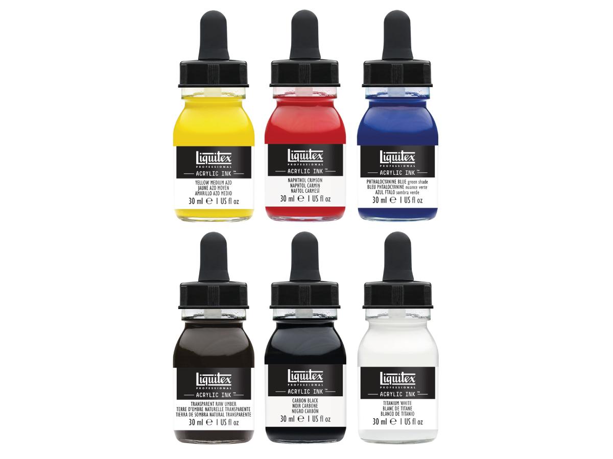 LIQUITEX ARTIST ACRYTINTE SET 6X30ML ESSENTIALS 1