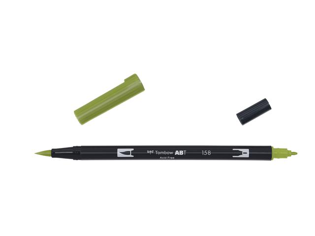 TOMBOW ABT DUAL BRUSH PEN 158 OLIVGRÜN DUNKEL 1