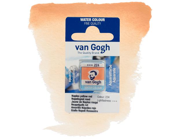 VAN GOGH AQUARELL 1/2 NÄPFCHEN 224 NEAPELGELB ROT 1
