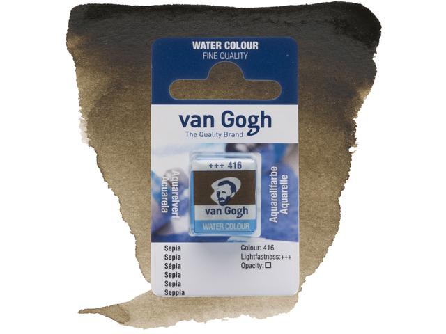 VAN GOGH AQUARELL 1/2 NÄPFCHEN 416 SEPIA 1