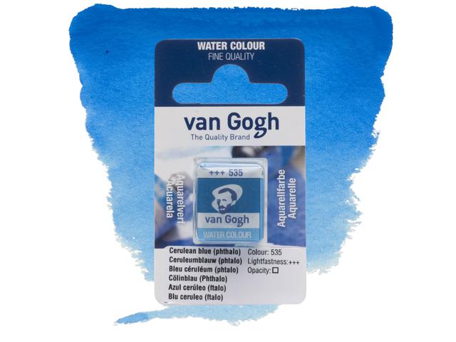 VAN GOGH AQUARELL 1/2 NÄPFCHEN 535 CÃLINBLAU (PHTHALO) 1